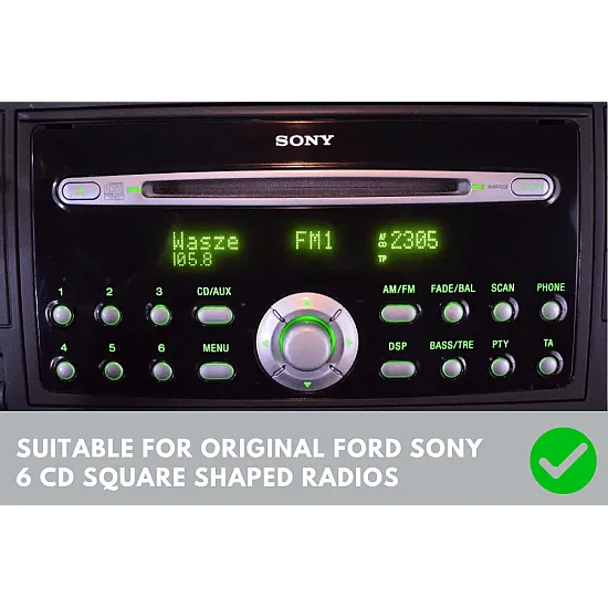 Ford (2002 Onwards) SQUARE RADIO Single DIN Car Stereo Fascia Fitting Kit