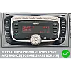 Ford (2002 Onwards) SQUARE RADIO Single DIN Car Stereo Fascia Fitting Kit