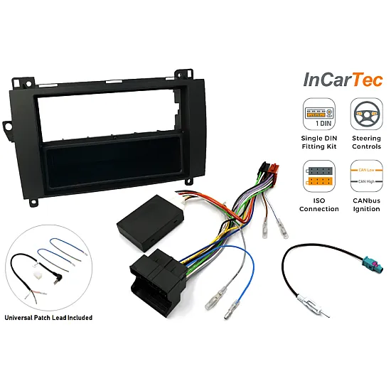Mercedes A, B Class (Comand APS NTG2.5) Single DIN Car Stereo Fitting Kit Mercedes A, B Class (Comand APS NTG2.5) Single DIN Car Stereo Fitting Kit
