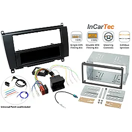Mercedes CLK C209 (2005-2009) Double DIN Car Stereo Fitting Kit (MATT BLACK)