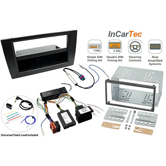 Audi A4 (2005-2008) Single/Double DIN Car Stereo Fitting Kit CANbus/SWC REAR AMPLIFIED Audi A4 (2005-2008) Single/Double DIN Car Stereo Fitting Kit CANbus/SWC REAR AMPLIFIED