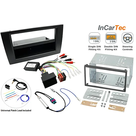 Audi A4 (2005-2008) Single/Double DIN Car Stereo Fitting Kit CANbus/SWC FULLY AMPLIFIED Audi A4 (2005-2008) Single/Double DIN Car Stereo Fitting Kit CANbus/SWC FULLY AMPLIFIED