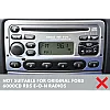 Ford SQUARE RADIO Double DIN Car Stereo Upgrade Fitting Kit (WITHOUT SWC / Silver)