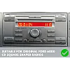 Ford SQUARE RADIO Double DIN Car Stereo Upgrade Fitting Kit (WITHOUT SWC / Silver)