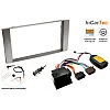 Ford SQUARE RADIO Double DIN Car Stereo Upgrade Fitting Kit (WITH SWC / SILVER)