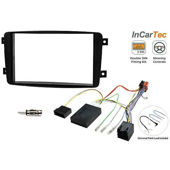 Mercedes with (AUDIO 10) Double DIN Car Stereo Upgrade Fitting Kit