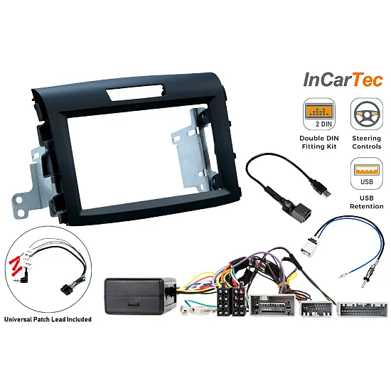 Honda CR-V (2012–17) Double DIN Car Stereo Fitting Kit (USB Retention / Non-Amp)