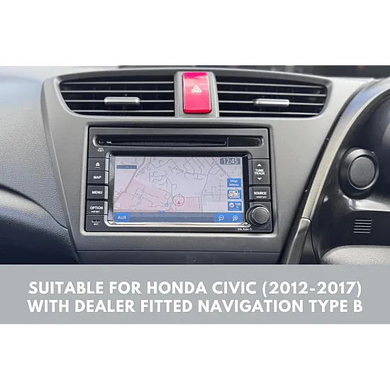 Honda Civic (2012–2017) Double DIN Car Stereo Upgrade Fitting Kit (Type B Navi)