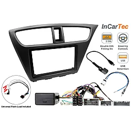 Honda Civic (2012–17) Double DIN Car Stereo Fitting Kit with USB Retention (Standard Radio, Non-Amp)