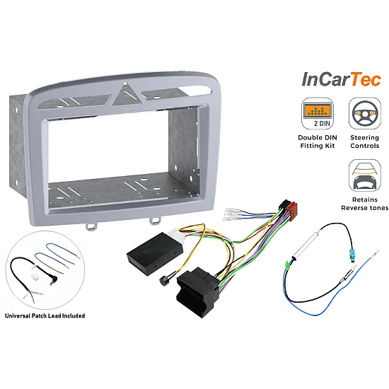 Peugeot 308 (2008-2013) Double DIN Car Stereo SWC & PDC Fitting Kit (Silver) Peugeot 308 (2008-2013) Double DIN Car Stereo SWC & PDC Fitting Kit (Silver)