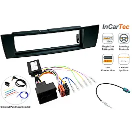 BMW 1, 3 Series, Z4 Single DIN Car Stereo Fascia, SWC Upgrade Fitting Kit