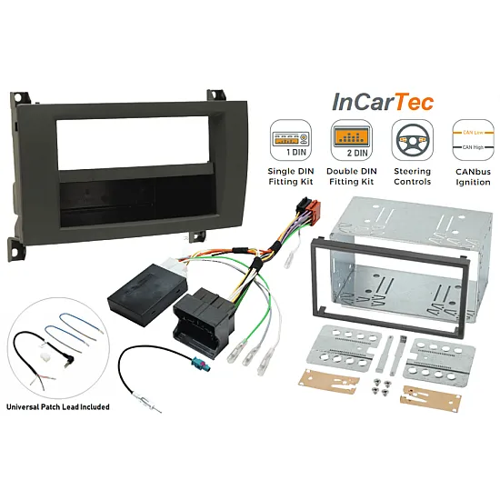 Mercedes SLK (2004-2008) NTG1 NON-AMPLIFIED Single/Double DIN Car Stereo Fitting Kit Mercedes SLK (2004-2008) NTG1 NON-AMPLIFIED Single/Double DIN Car Stereo Fitting Kit