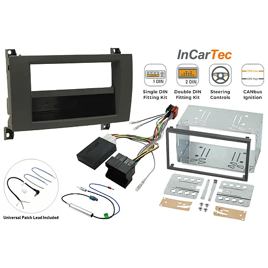 Mercedes SLK 2009-2011 (NTG2/NON-AMPLIFIED) Single/Double DIN Car Stereo Fitting Kit Mercedes SLK 2009-2011 (NTG2/NON-AMPLIFIED) Single/Double DIN Car Stereo Fitting Kit