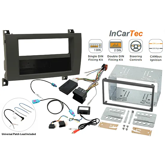 Mercedes SLK 2009-2011 (NTG2/HARMAN KARDON) Single/Double DIN Car Stereo Fitting Kit Mercedes SLK 2009-2011 (NTG2/HARMAN KARDON) Single/Double DIN Car Stereo Fitting Kit