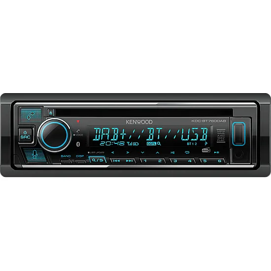 Kenwood KDC-BT760DAB 1DIN Car Stereo - CD USB DAB+ Bluetooth Amazon Alexa Ready Kenwood KDC-BT760DAB 1DIN Car Stereo - CD USB DAB+ Bluetooth Amazon Alexa Ready
