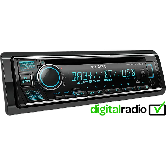 Kenwood KDC-BT760DAB 1DIN Car Stereo - CD USB DAB+ Bluetooth Amazon Alexa Ready Kenwood KDC-BT760DAB 1DIN Car Stereo - CD USB DAB+ Bluetooth Amazon Alexa Ready