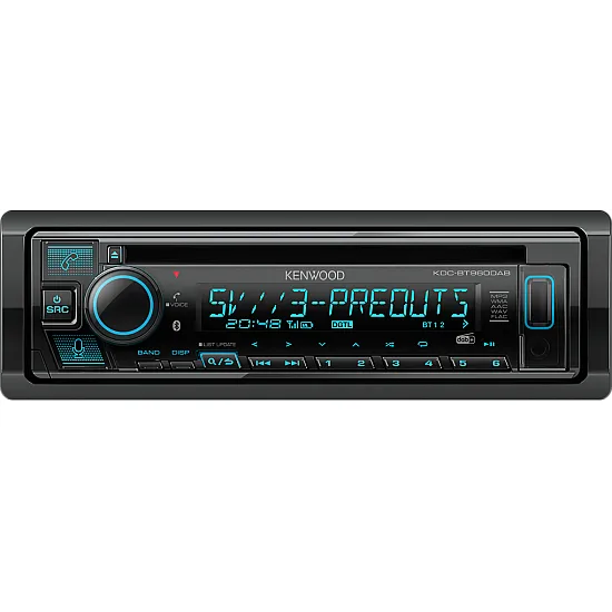 Kenwood KDC-BT960DAB 1DIN Car Stereo - CD USB DAB+ Bluetooth Amazon Alexa Ready Kenwood KDC-BT960DAB 1DIN Car Stereo - CD USB DAB+ Bluetooth Amazon Alexa Ready