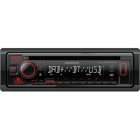 Kenwood KDC-BT450DAB 1DIN Car Stereo - CD USB DAB+ Bluetooth Kenwood KDC-BT450DAB 1DIN Car Stereo - CD USB DAB+ Bluetooth