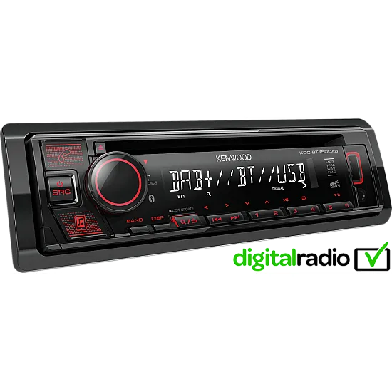 Kenwood KDC-BT450DAB 1DIN Car Stereo - CD USB DAB+ Bluetooth Kenwood KDC-BT450DAB 1DIN Car Stereo - CD USB DAB+ Bluetooth