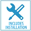 Includes Installation