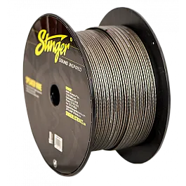Stinger 16GA Ultra Flexible OFC Speaker Wire Matte Grey 250 FT Spool