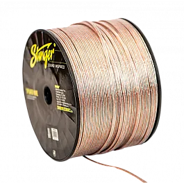 Stinger 16GA Flexible OFC Pro Series Speaker Wire Clear, 500 FT Spool