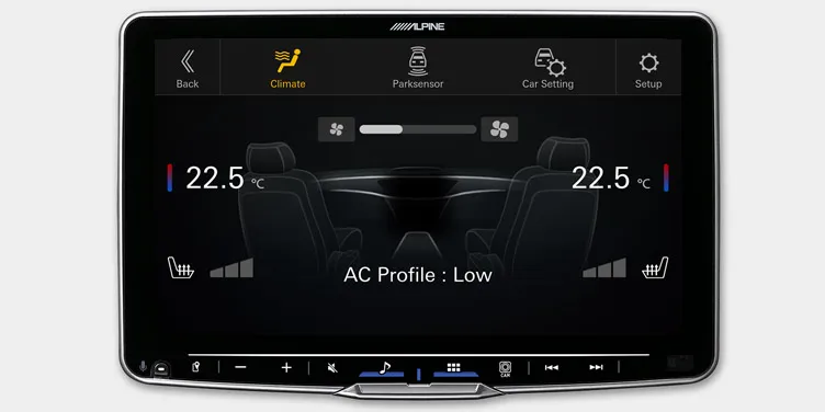 Air Condition & Heater Settings Display