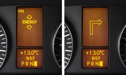 Retains visual representation of Driver Information Display