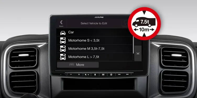 Selectable Motorhome Profiles