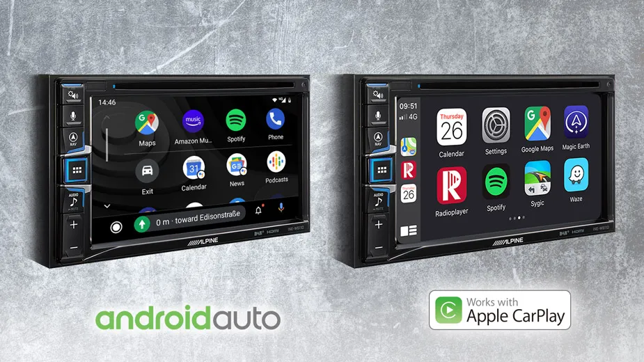 Alpine INE-W611DC Apple CarPlay and Android Auto Compatibility 