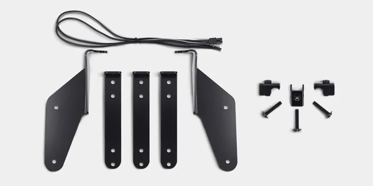 Includes Custom Installation Brackets Includes Custom Installation Brackets