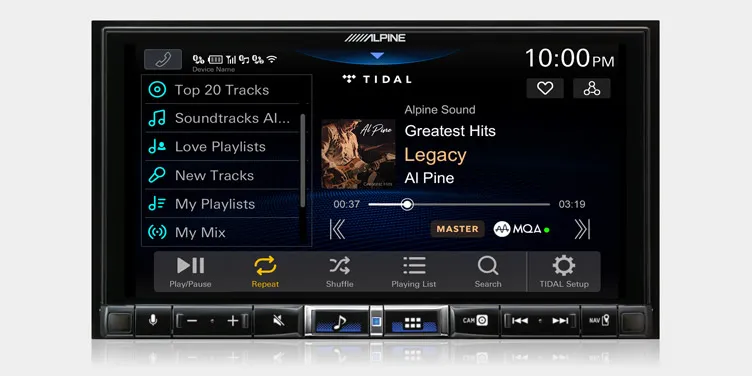 Alpine iLX-705E46 - TIDAL Hi-Res Audio App
