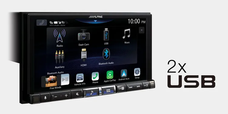 Alpine iLX-705DM 2x USB Ports