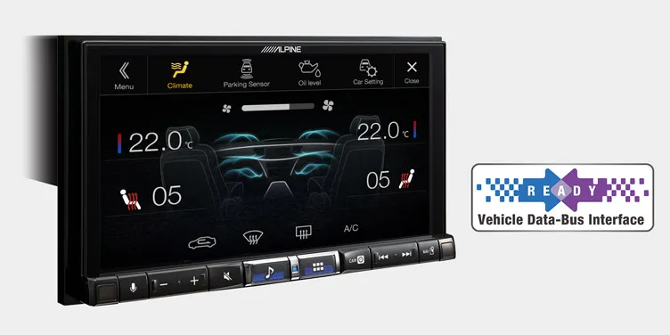 Alpine iLX-705DM Vehicle Data-bus Connection