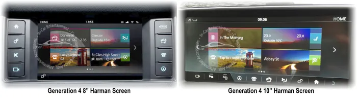 Jaguar Land Rover Generation 4 8-inch and 10-inch Harman screens 
