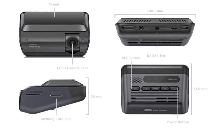 Thinkware Q1000 Dimensions