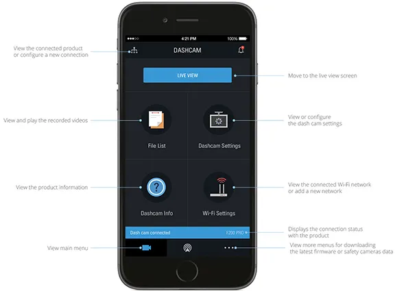 Thinkware Q850 Dash CAM Link App