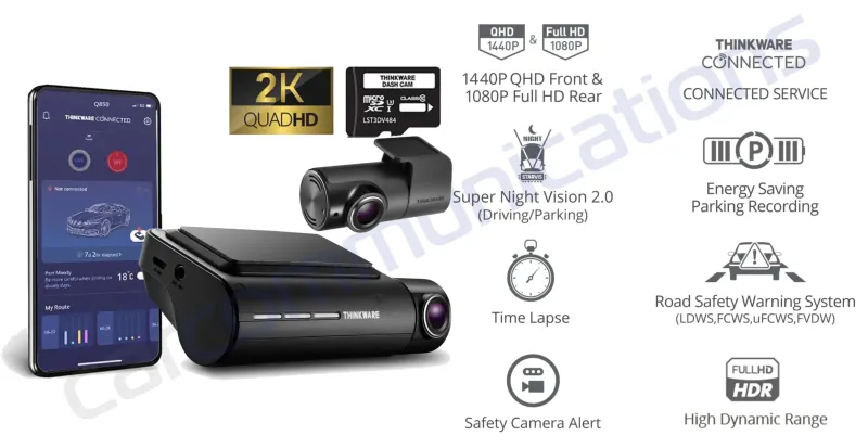 Thinkware Dash Cam Q850 - 2 Channel Dash camera