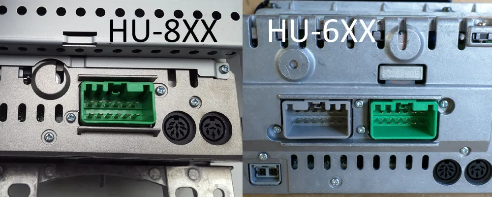 Volvo V70 different connectors on the HU-8 and HU-6 radios