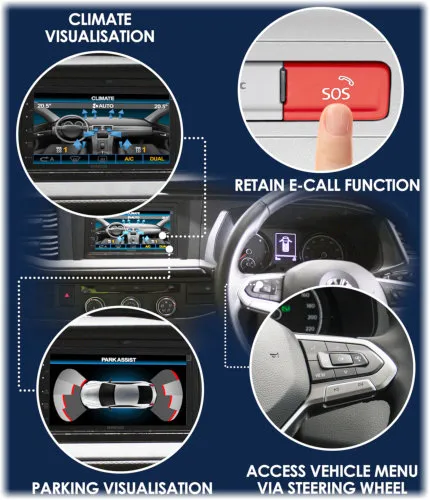 Volkswagen Transporter 6.1 Aftermarket Car Stereo Upgrade Kit