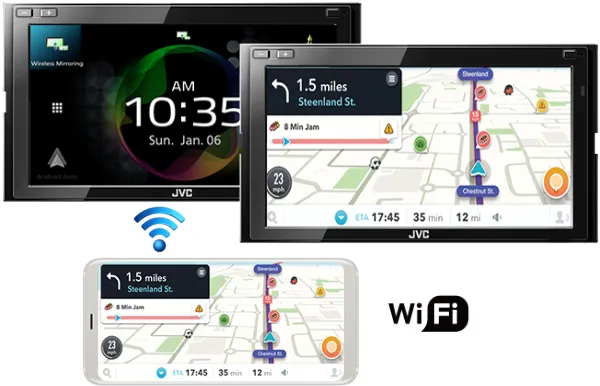 JVC KW-M875DBW Wireless Mirroring