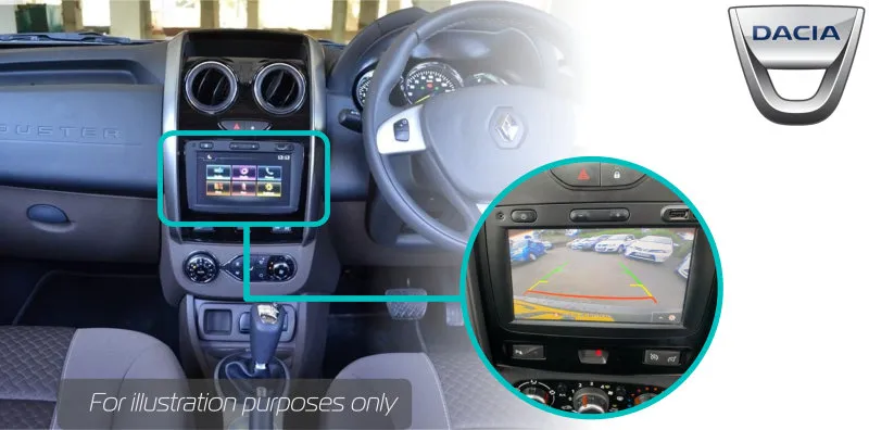Dacia Duster Rear view reversing camera kit solution