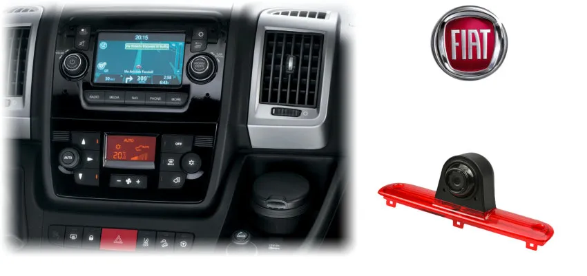 Fiat Ducato rear view camera kit solution with Brake Light camera
