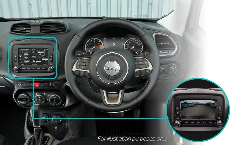 Jeep-renegade-rear-view-reversing-camera-retrofit-kit-solution-uconnect-6-dash
