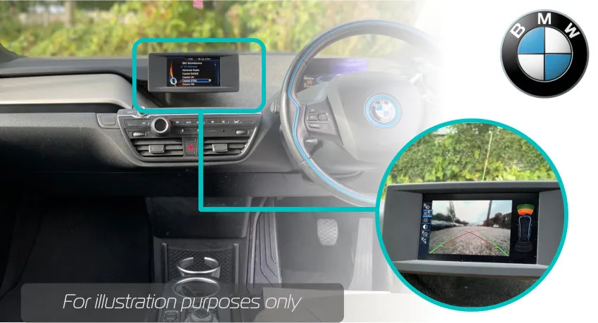 BMW retrofit rear view reversing camera kit solution for BMW NBT infotainment system with 6.5 inch screen