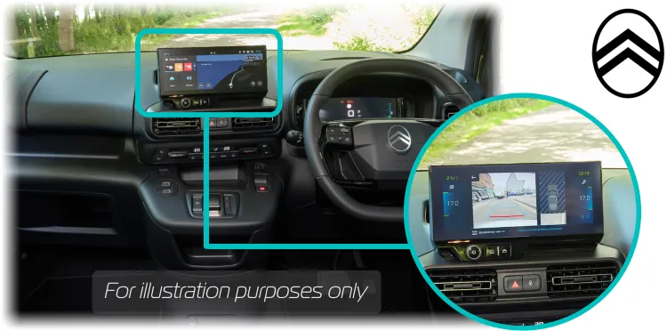 Citroen Berlingo reversing camera IVI system 10" screen
