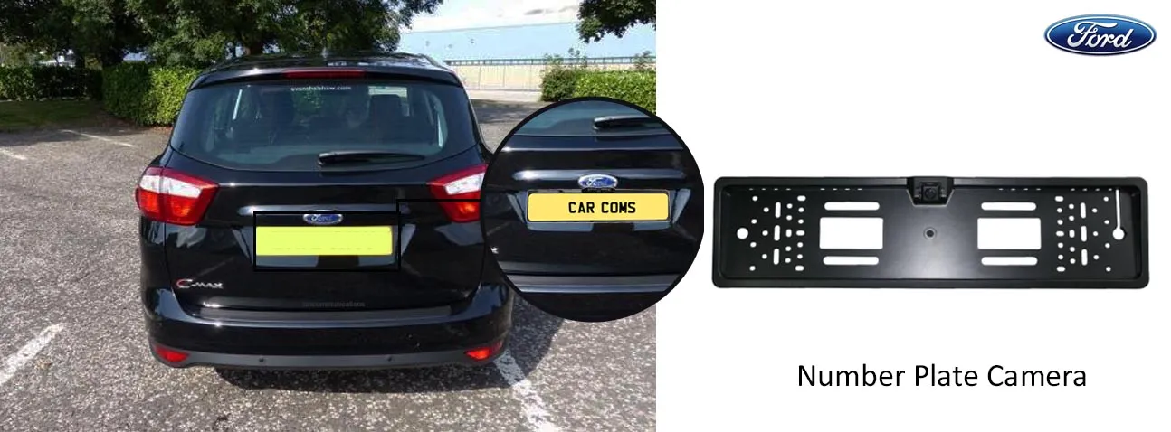 c-max reversing rear view number plate camera