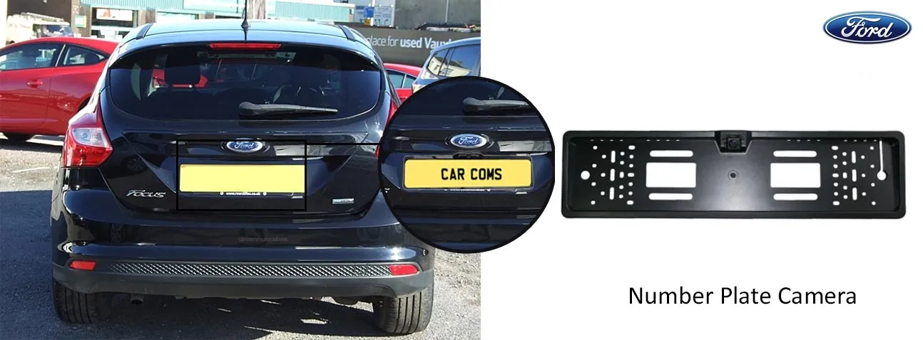 focus reversing rear view number plate camera
