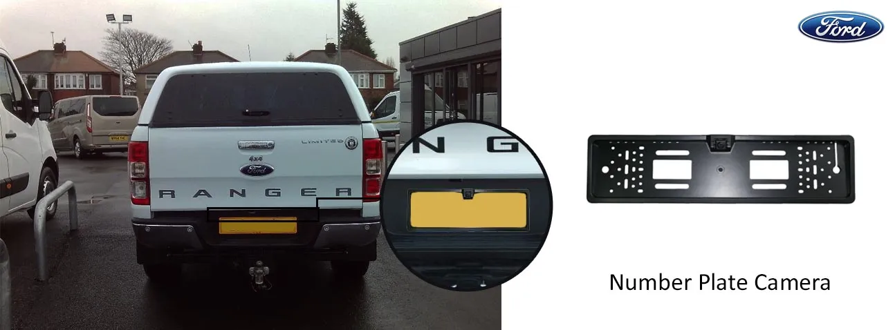 ford Ranger reversing rear view wedge camera