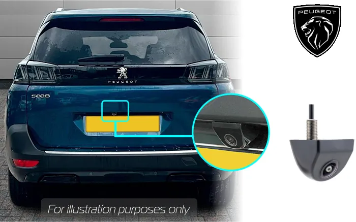 Peugeot 5008 Reversing Camera System - wedge bolt camera